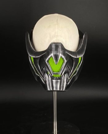 Half mask with green details by Maskcraft